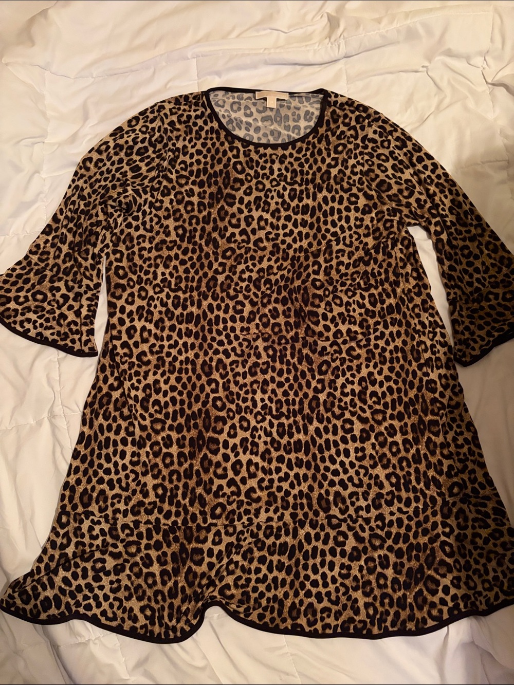 Michael Kors Leopard Print Tunic in Brown and Black
